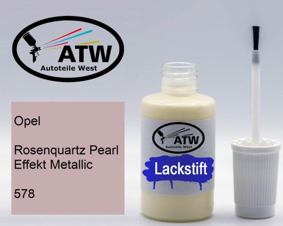 Opel, Rosenquartz Pearl Effekt Metallic, 578: 20ml Lackstift, von ATW Autoteile West.